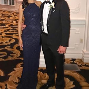 Navy sequin formal dress
